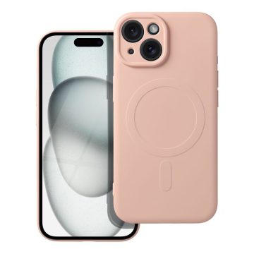   SILICONE MAG COVER case compatible with MagSafe for IPHONE 15 pink