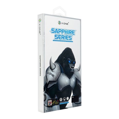 X-ONE 2.5D teljes borítású SAPPHIRE - iPhone 15 Plus/16 Plus készülékhez