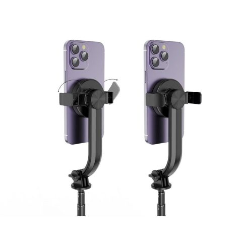 Selfie stick vezeték nélküli távirányítós állvánnyal, amely kompatibilis a MagSafe SSTR-C09 fekete színnel