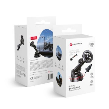   Mágneses autós telefontartó kompatibilis a Magsafe Forcell F-Grip PrecisionX szélvédővel/műszerfallal/szellőzőnyílással fekete