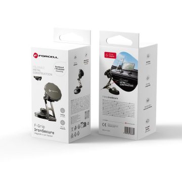   FORCELL F-GRIP IronSecure mágneses autós tartó szélvédőhöz / műszerfalhoz fekete