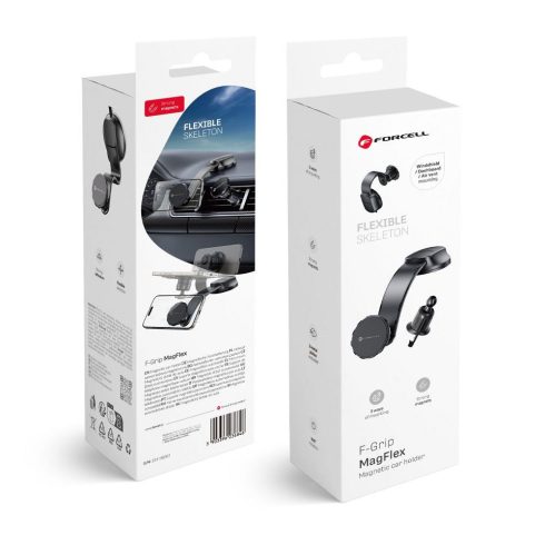 FORCELL F-GRIP MagFlex mágneses autós tartó szélvédőhöz / műszerfalhoz / légtelenítőhöz fekete