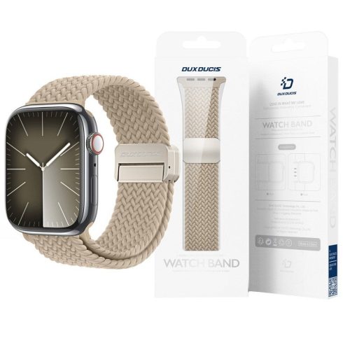 DUX DUCIS szíj MIXTURE PRO nyújtható fonott Apple Watch 38 / 40 / 41 mm világos bézs