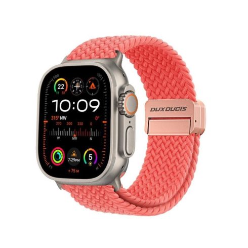 DUX DUCIS szíj MIXTURE PRO nyújtható fonott Apple Watch 38 / 40 / 41 mm guavához