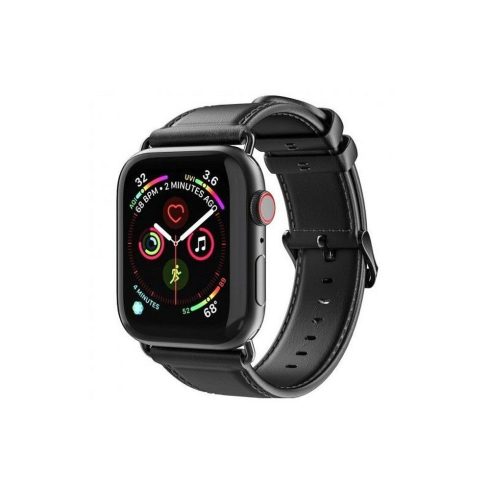 DUX DUCIS szíj YA valódi bőr Apple Watch 38 / 40 / 41 mm fekete