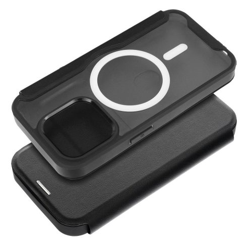 SMART MAG MagSafe-kompatibilis könyvtok IPHONE 15 Plus fekete