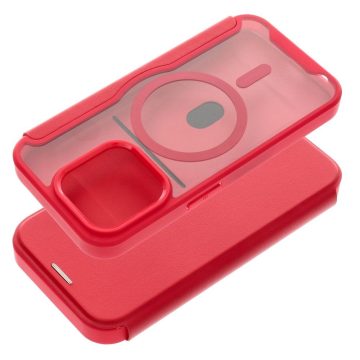   SMART MAG MagSafe-kompatibilis könyvtok IPHONE 15 Pro Max piros