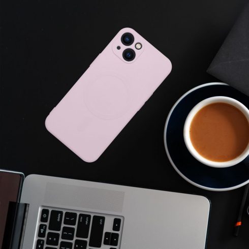 SILICONE MAG COVER case compatible with MagSafe for SAMSUNG S24 pink
