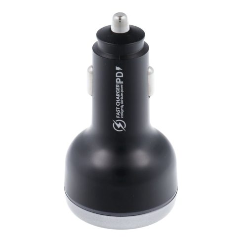 Autós töltő USB A + 2 x Type C PD QC3.0 3A 191W CC69-2C1A fekete