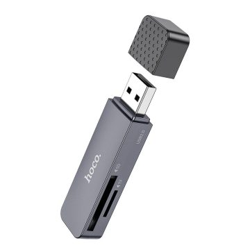 Kártyaolvasó SD / TF Hoco USB A 3.0 HB45 fémszürke