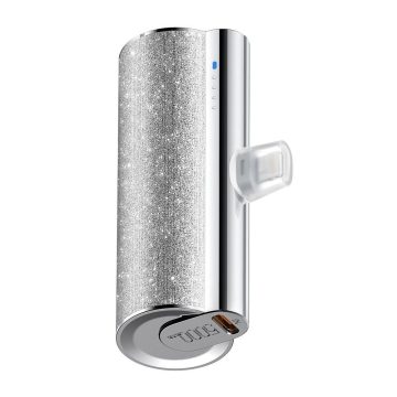   Powerbank Veger PlugOn (W0573) PD QC3.0 2,4A 12W 5000 mAh with a built-in connector USB C silver