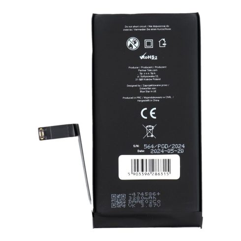 Akkumulátor iPhone 14 3279 mAh Blue Star HQ készülékhez