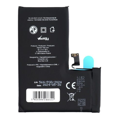Akkumulátor iPhone 14 PRO 3200 mAh Blue Star HQ készülékhez