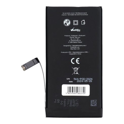 Akkumulátor iPhone 14 PLUS 4325 mAh Blue Star HQ készülékhez
