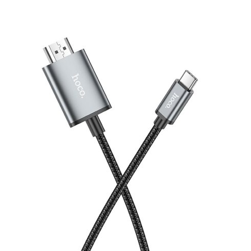 USB C kábel HDMI Hoco 4K 30Hz 2 m UA27 fémszürke