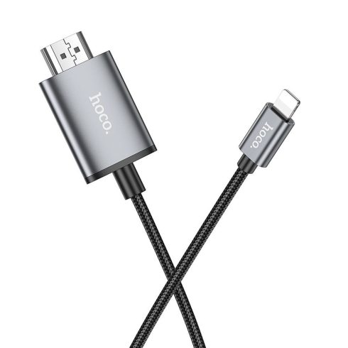 Kábel Lightning HDMI Hoco 1080p 2 m UA27 fémszürke