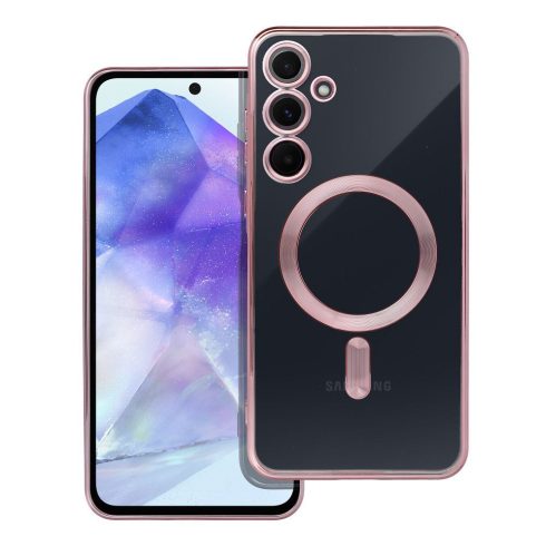 Case for Samsung A55 Electro Mag Cover compatible with MagSafe gold-rose