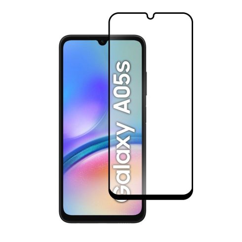 Tempered glass to Samsung Galaxy A05s (full glue / case friendly) Blue Star 5D black