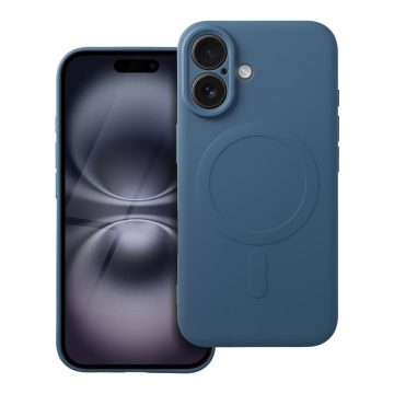   SILICONE MAG COVER case compatible with MagSafe for IPHONE 16 blue