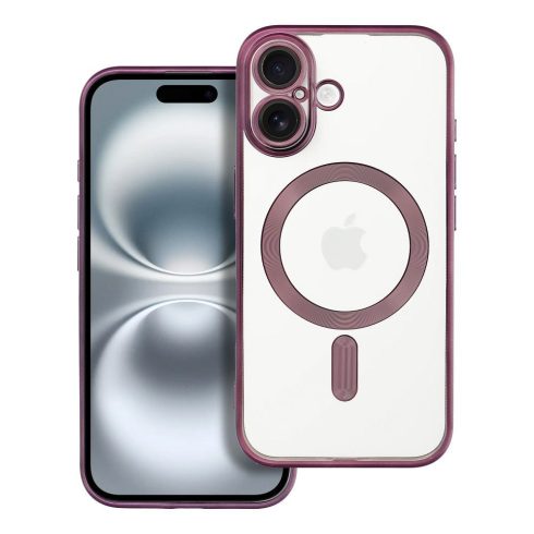 Case for iPhone 16 Electro Mag Cover compatible with MagSafe purple