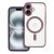 Case for iPhone 16 Electro Mag Cover compatible with MagSafe purple