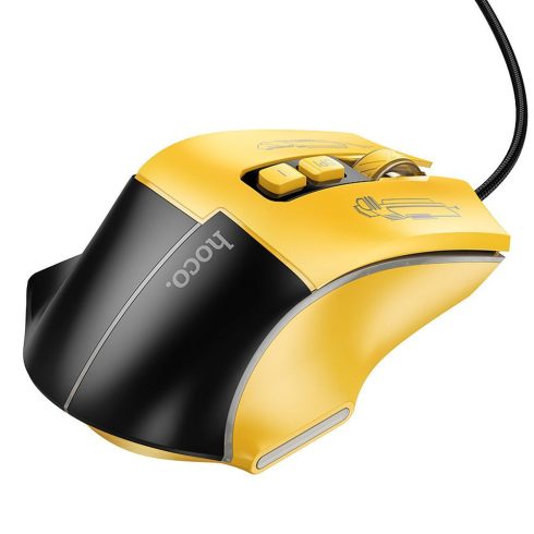 Vezetékes játékegér Hoco USB A 3600 dpi GM31 fekete sárga