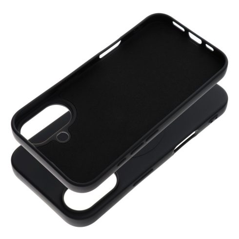 Case for IPHONE 16 SILICONE MAG COVER (big hole) compatible with MagSafe black