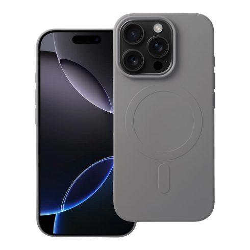 SILICONE MAG COVER (nagy lyukú) tok, kompatibilis a MagSafe-vel IPHONE 16 Pro titánszürke