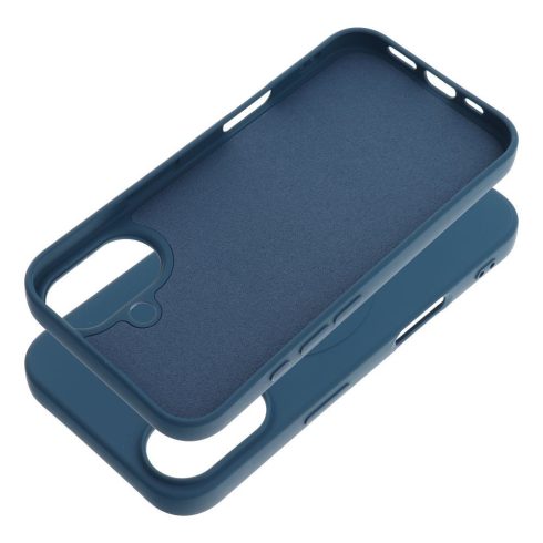 Case for IPHONE 16 SILICONE MAG COVER (big hole) compatible with MagSafe blue
