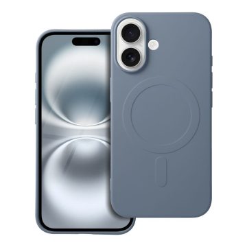   Case for IPHONE 16 SILICONE MAG COVER (big hole) compatible with MagSafe light blue