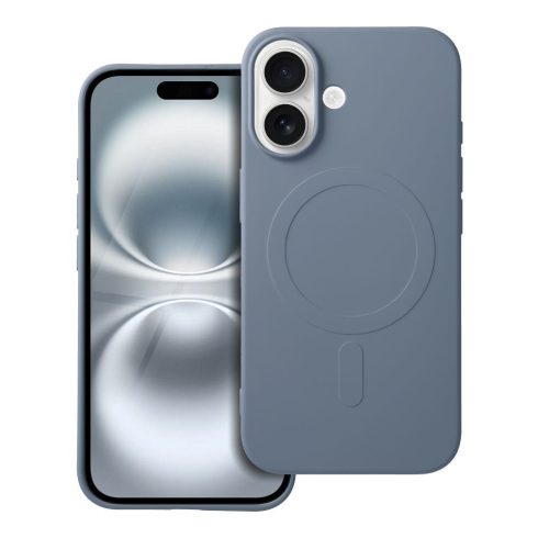 Case for IPHONE 16 SILICONE MAG COVER (big hole) compatible with MagSafe light blue