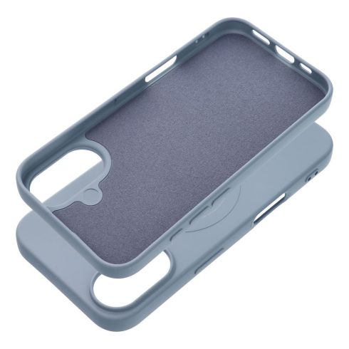 Case for IPHONE 16 SILICONE MAG COVER (big hole) compatible with MagSafe light blue