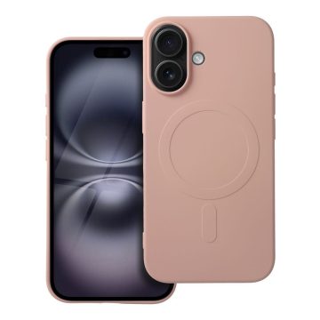   Case for IPHONE 16 SILICONE MAG COVER (big hole) compatible with MagSafe pink