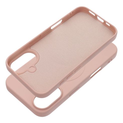 Case for IPHONE 16 SILICONE MAG COVER (big hole) compatible with MagSafe pink