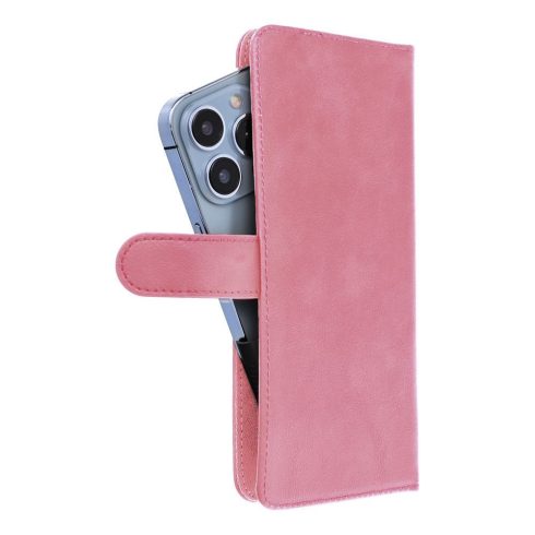 Univerzális könyves tok COMMON L méret IPHONE 6 PLUS / 7 PLUS / 8 PLUS / XS MAX / 11 PRO MAX / SAMSUNG S20 FE / S21 FE / S10 PLUS / A10 / A32 / A54 / XIAOMI 12 LITE / HUAWEI P30 PRO rózsaszín telefonokhoz