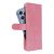 Univerzális könyves tok COMMON L méret IPHONE 6 PLUS / 7 PLUS / 8 PLUS / XS MAX / 11 PRO MAX / SAMSUNG S20 FE / S21 FE / S10 PLUS / A10 / A32 / A54 / XIAOMI 12 LITE / HUAWEI P30 PRO rózsaszín telefonokhoz
