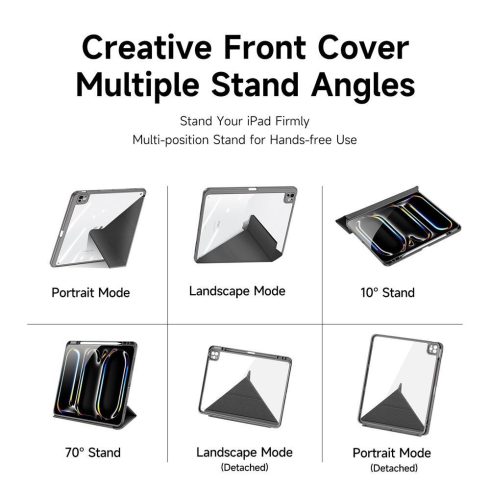 DUX DUCIS MAGI tok ceruzatartóval iPad Air 11" (2024/2025)/iPad Air 4/5 10,9" fekete készülékhez