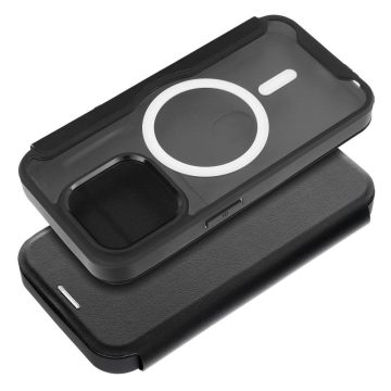   SMART MAG MagSafe-kompatibilis könyvtok IPHONE 16 Plus fekete