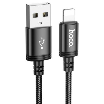 USB A kábel Lightning Hoco 2,4A 3 m X91 fekete