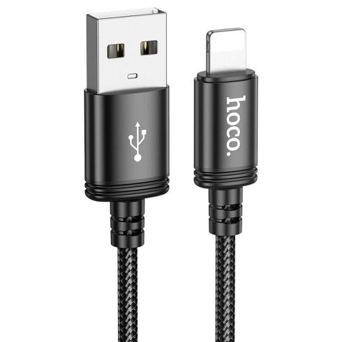 USB A kábel Lightning Hoco 2,4A 3 m X91 fekete