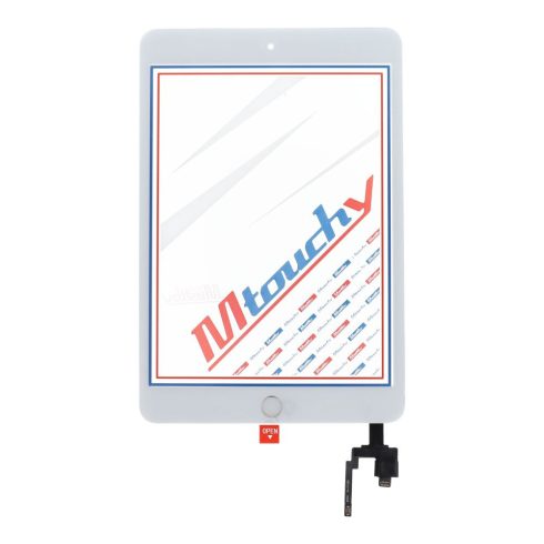 MUSTTBY Érintőképernyő + hátoldali matrica + Home iPad Mini 3-hoz (fehér)