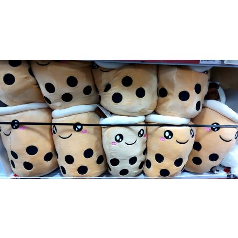 35 cm Plüss Buborék Habos Kávé Korsó Mosolygós Arccal Krém és Világosbarna színben