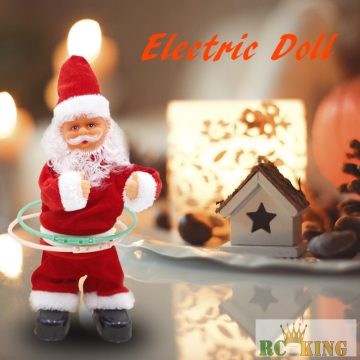   Hulla-Hopp Karikázó Elemes Mikulás Zenével 30cm Télapó Karácsonyra