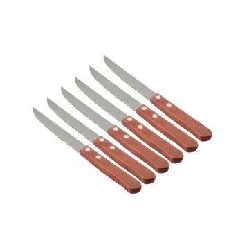 RCK Evőeszköz fanyelű steak kés szett 11814