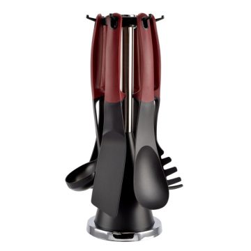   RCK Tálalószett műanyag, szilikon nyéllel 6 részes + állvány 12136