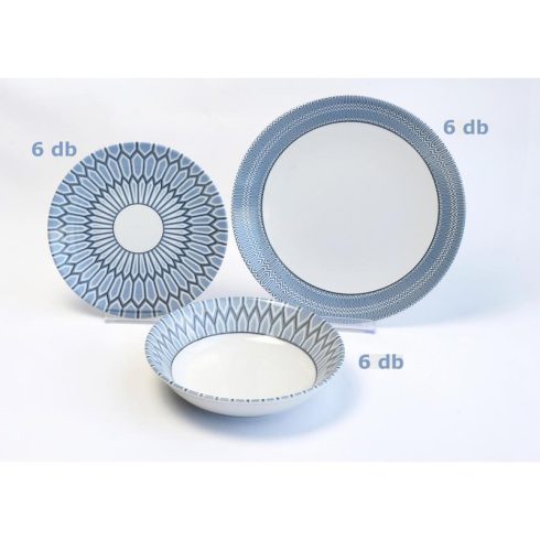 RCK Tányérkészlet 18 részes 1030-D kék-fehér 13800
