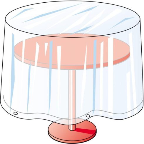 Kertiasztal-huzat kerek 100cm 14307-L