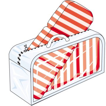 Kertipárna tároló huzat 130*60*35 cm 14316-L