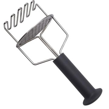   RCK  Burgonyatörő / krumplinyomó rozsdamentes acél gumi bevonatú nyéllel, dupla felületű 15511