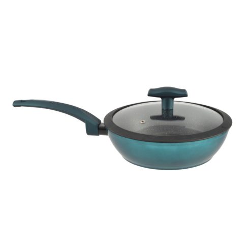 RCK Sea Line tapadásmentes alumínium Wok üvegfedővel 24cm indukciós 15621